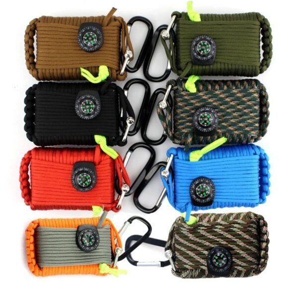 Camping bag climbing umbrella rope equipment kit hand-woven process escape emergency self-help kit outdoor supplies