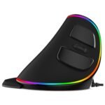 ⁦ماوس سلكي عمودي مريح بتصميم حلزوني وإضاءة RGB مضاد للاهتزاز⁩ - الصورة ⁦5⁩