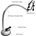 Hair Organization Hair Dryer Free Hands Head Rotator 360 Degrees Holder Stand Lazy Holder Suction Cup Holder Pet Grooming Rack - Image 4