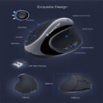 2.4G Vertical Ergonomic Optical Mouse 3 Adjustable DPI Level - Image 2