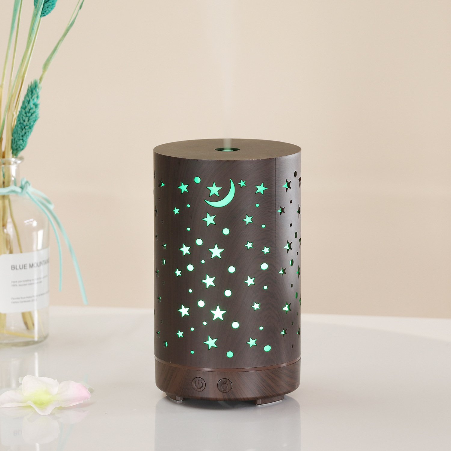 1613609969940.jpg Hollow Aroma Diffuser Ultrasonic Atomizer Household Humidifier - Image 1
