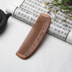 1pcs Anti-Static Comb Natural Peach Solid Wood - Image 2