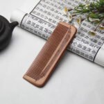 1pcs Anti-Static Comb Natural Peach Solid Wood - Image 3