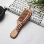 1pcs Anti-Static Comb Natural Peach Solid Wood - Image 5