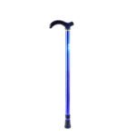 Telescopic Walking Stick Cane Hiking Rubber Tips 6 Grade Alpenstock for Elderly Aluminium Body Climbing Equipment - Image 2