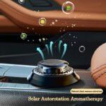 ⁦معطر جو محمول للسيارة يعمل بالطاقة الشمسية، مزود بحلقتين دوارتين لتنقية الهواء ونشر العطور⁩ - الصورة ⁦3⁩