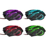 ⁦ماوس ألعاب سلكي USB بدقة 5500 نقطة في البوصة، قابل للتعديل، 7 أزرار، بإضاءة خلفية LED، ماوس ألعاب احترافي، ماوس كمبيوتر مريح للكمبيوتر الشخصي واللابتوب⁩ - الصورة ⁦5⁩