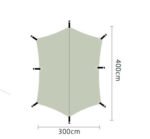 MU Gaodi Outdoor Rainproof Awning Tent Light Luxury Camping Equipment UV-proof Oxford Cloth Canopy - Image 5
