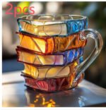 Painted Books Unique Stacked Coffee Cup - Image 10