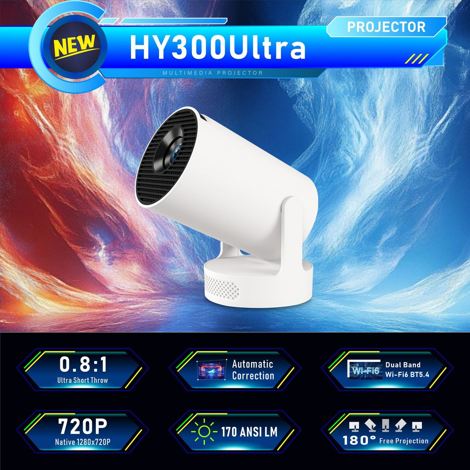 a44587f0-2a1c-4f2c-8fe6-71538b237f64.jpg Ultra Short Focus Hy300ultra HD 4K Projector Home Mini - Image 1