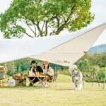 MU Gaodi Outdoor Rainproof Awning Tent Light Luxury Camping Equipment UV-proof Oxford Cloth Canopy