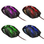 ⁦ماوس ألعاب سلكي USB بدقة 5500 نقطة في البوصة، قابل للتعديل، 7 أزرار، بإضاءة خلفية LED، ماوس ألعاب احترافي، ماوس كمبيوتر مريح للكمبيوتر الشخصي واللابتوب⁩ - الصورة ⁦2⁩