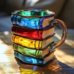 Painted Books Unique Stacked Coffee Cup - Image 8