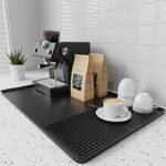 صينية سيليكون لماكينات القهوة، حصيرة تصريف مزدوجة الطبقات لأكواب القهوة، تصميم متعدد الوظائف